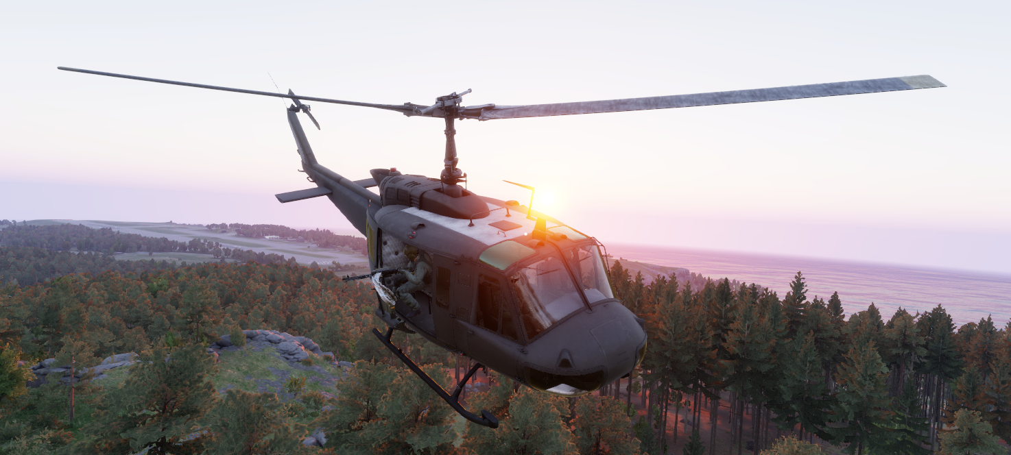 RFM UH-1H in flight